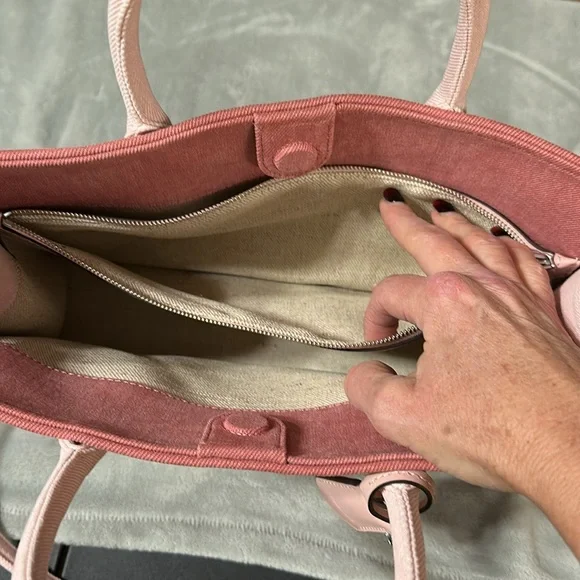 Michael Kors Scarlett Medium Denim Satchel Bag - Picture 13 of 16